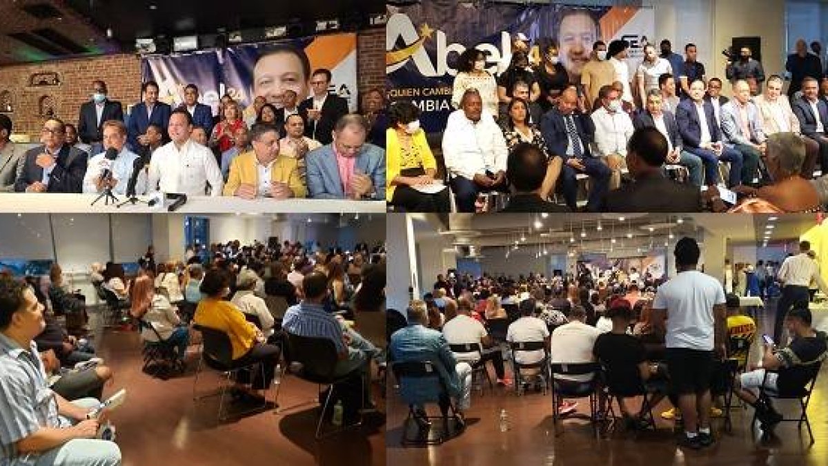 Abel en NY Dominicanos que cuentan con su respaldo_ lo piquetean y policía acude protegerlo