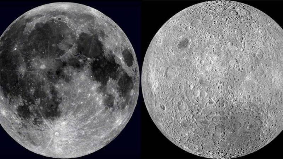 Las mayores diferencias entre la cara visible y la cara oculta de la Luna tienen que ver con la apariencia y la composición química. Fuente Externa.