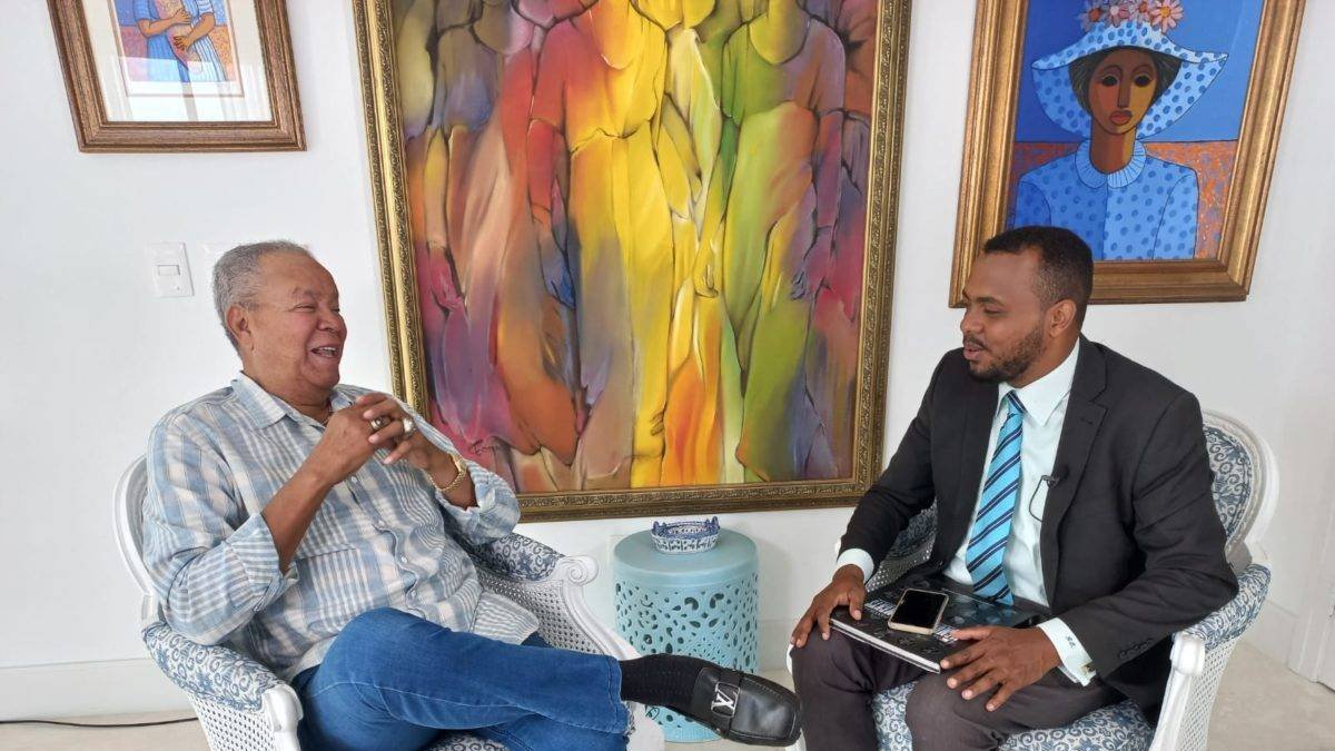 Juan Marichal durante la entrevista.