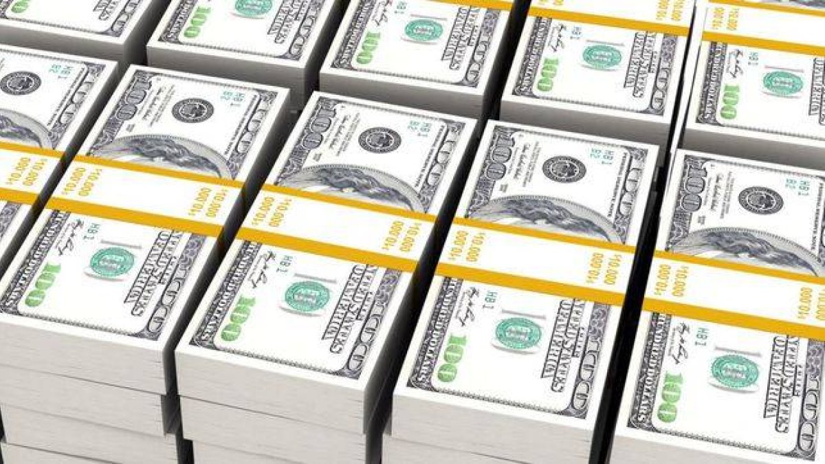 One million dollars. Digitally Generated Image isolated on white backgroun