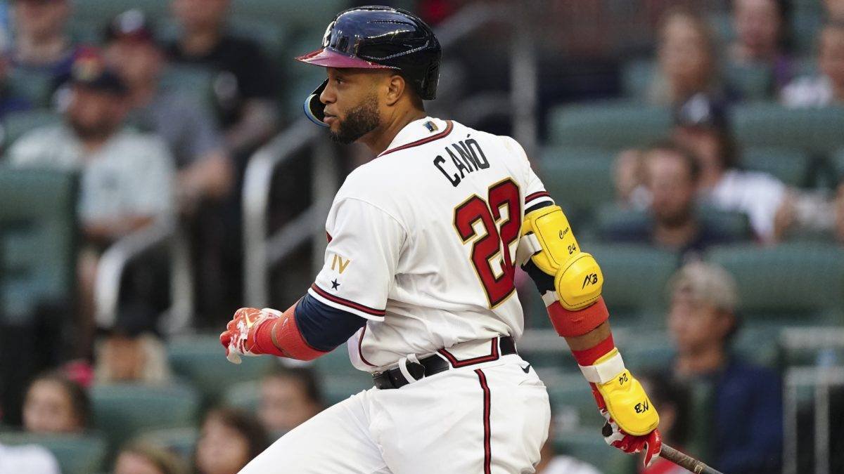 El dominicano Robinson Canó con los Bravos de Atlanta