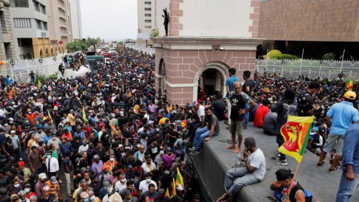 Protestas en Sri Lanka.