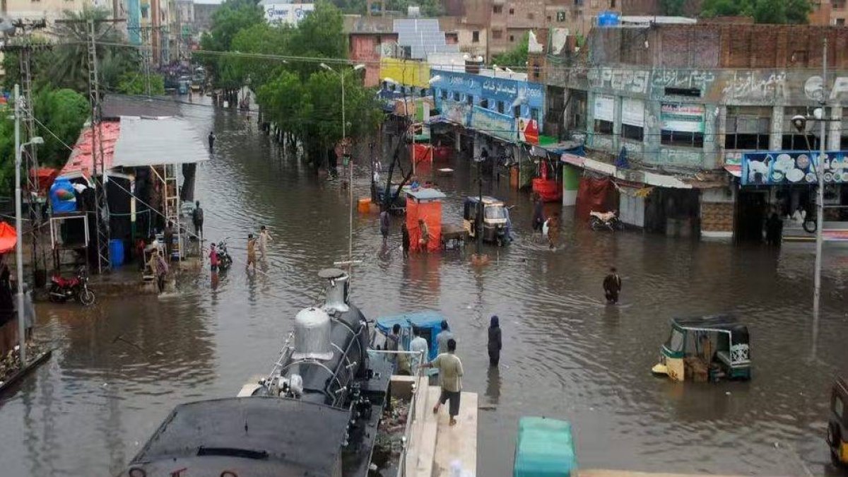 Imagen aérea de las inundaciones. Fuente externa.