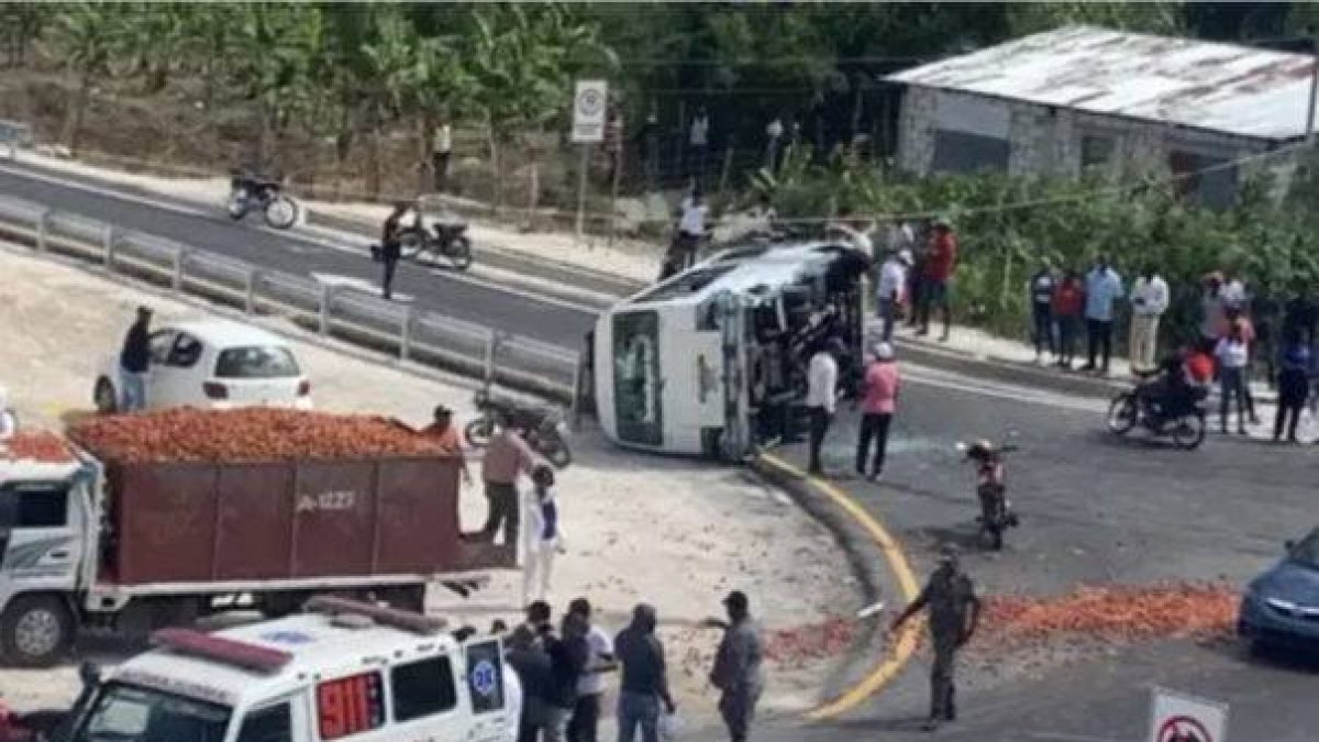 Accidente en Circunvalación de Azua (Foto: fuente externa).