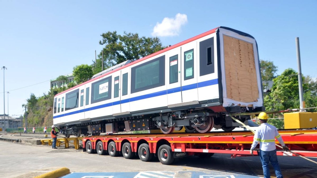 Vagones del metro de santo Domingo desde en España. La foto fue capturada en la sede de la OPRET. Hoy Arlenis Castillo en /20/07/2020.