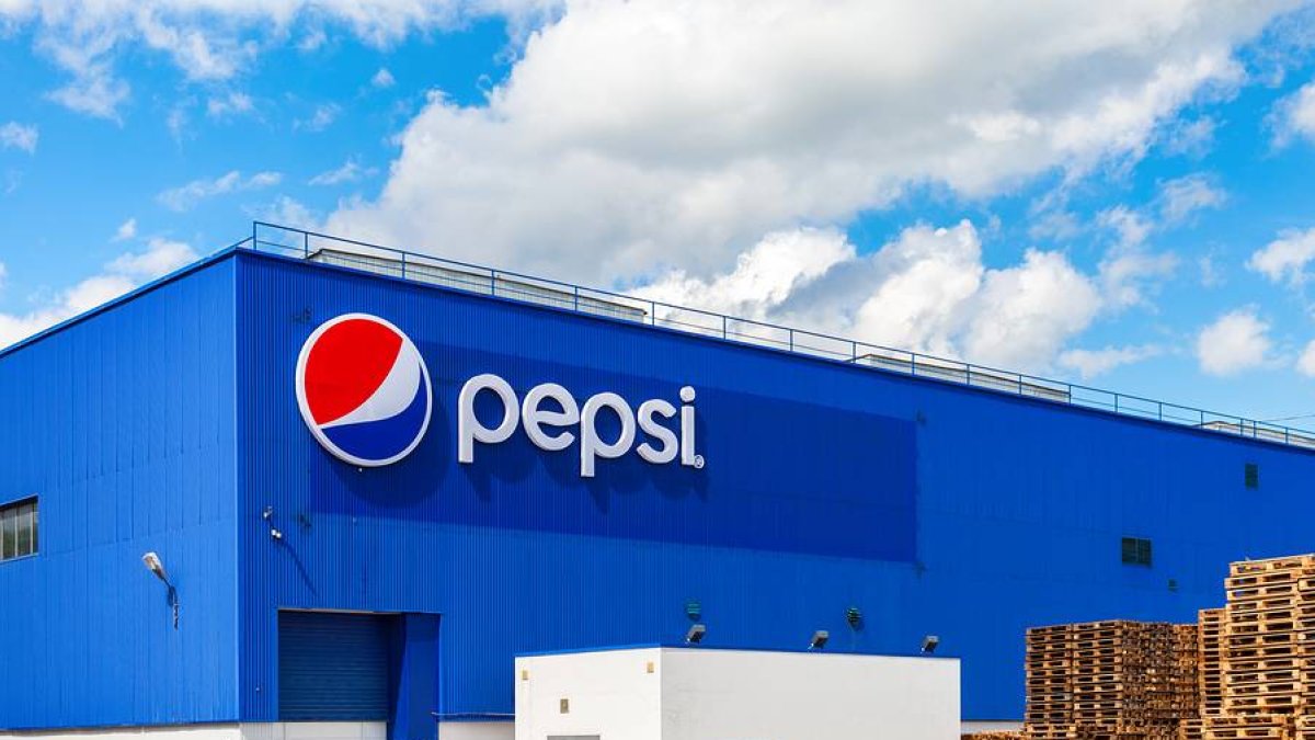 SAMARA RUSSIA - MAY 22 2016: Factory of Pepsi Corporation in Samara Russia. PepsiCo Inc. is an American multinational food snack and beverage corporation