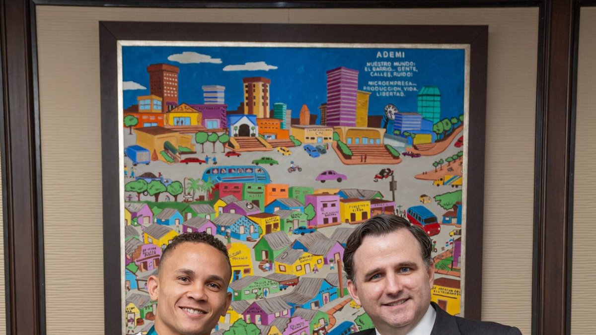 Andrés Bordas, presidente de Ademi y Audrys Nin Reyes.