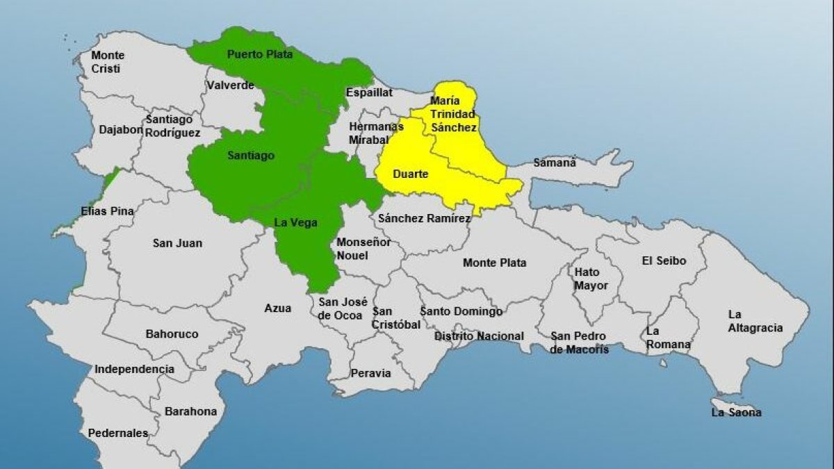 Mapa de alerta COE. Fuente externa