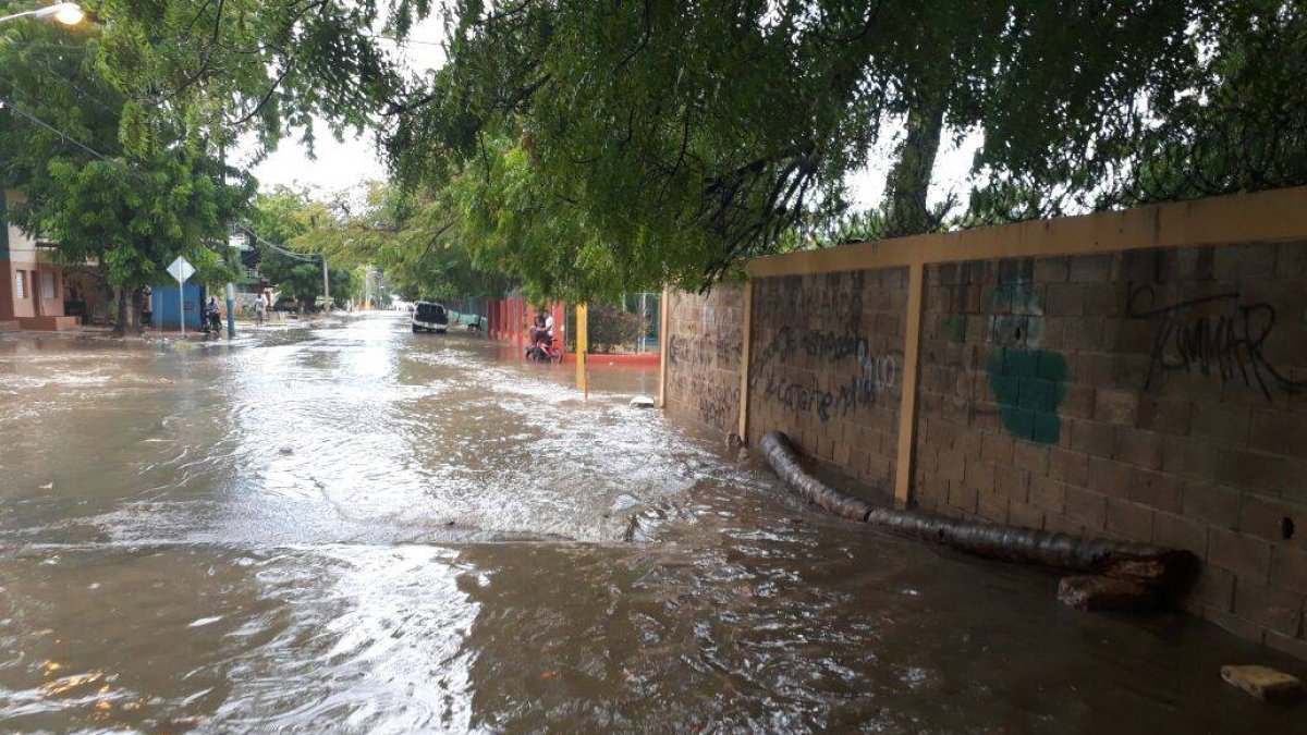 Imagen de archivo que muestra inundaciones en Pedernales.