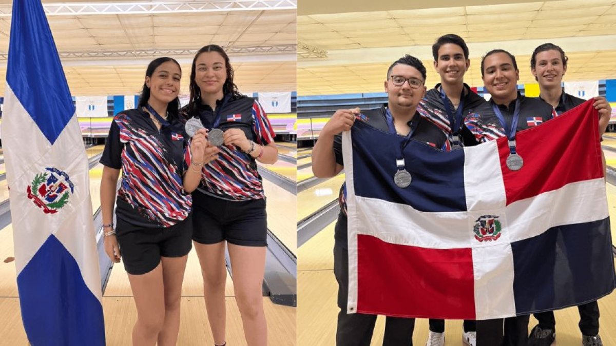 La pareja conformada por Letizia Santos y Rosalía Guzmán y el equipo masculino compuesto por Roberto Morín, Jean Aquino, Manuel Ortega y Ernesto Henríquez le dieron medallas de plata al boliche dominicano en el Festival Panamericano. (FUENTE EXTERNA)
