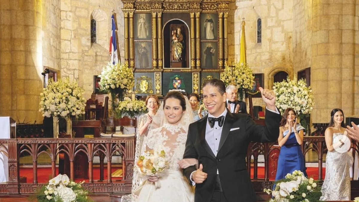 Boda de Alexandra Grullón y Guaro Estrella. Foto: Revista Hola