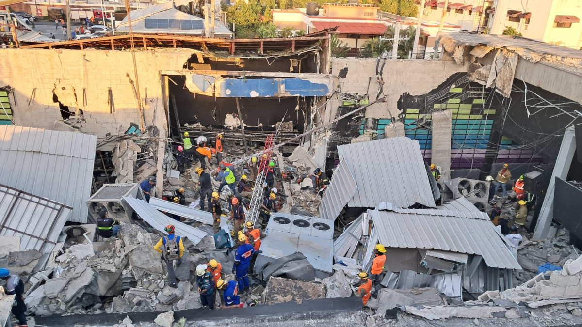 El Jet Set posterior al colapso del techo. Foto/periódico Hoy