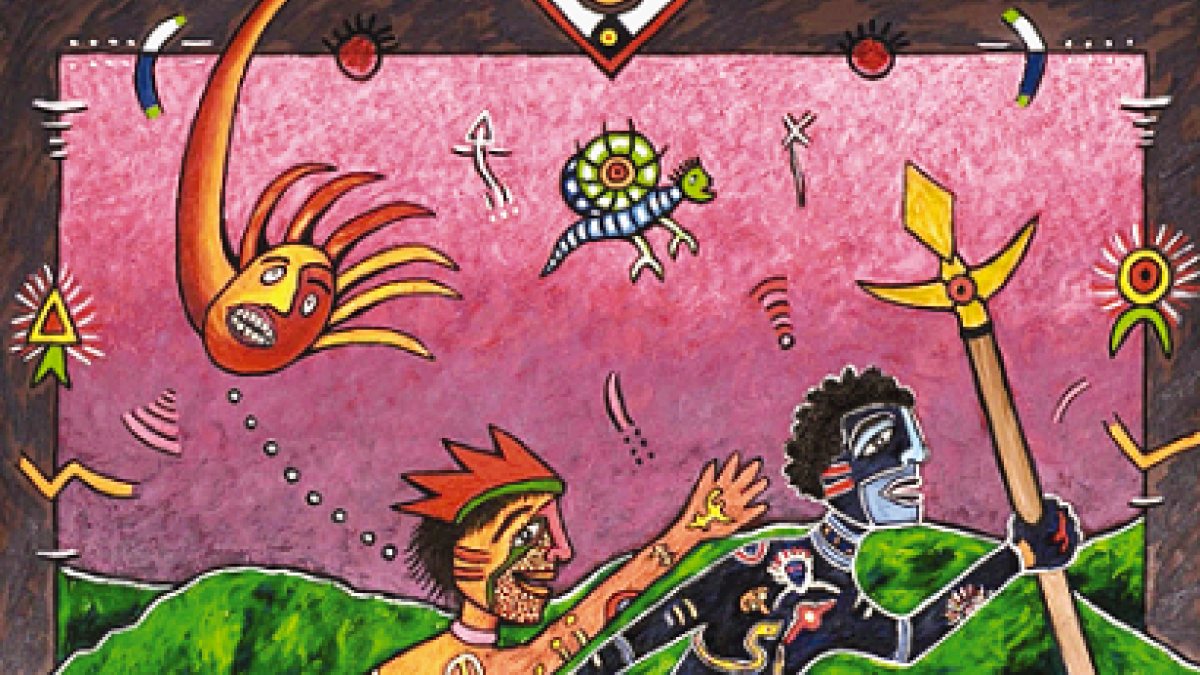 José Castillo. Los Cimarrones. Óleo sobre tela, 162x130cm, 1994. Obra adquirida por el Centro Georges Pompidou. Foto cortesía de Marie-Annick Seneschal-Castillo.