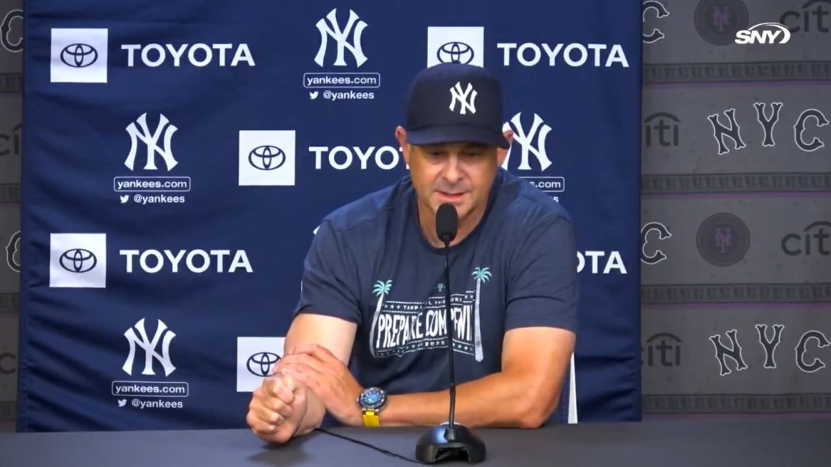 Aaron Boone, mánager de los Yankees.