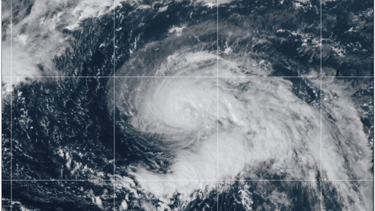 Vista satelital de Huracán Gabrielle.  AP/ NOAA