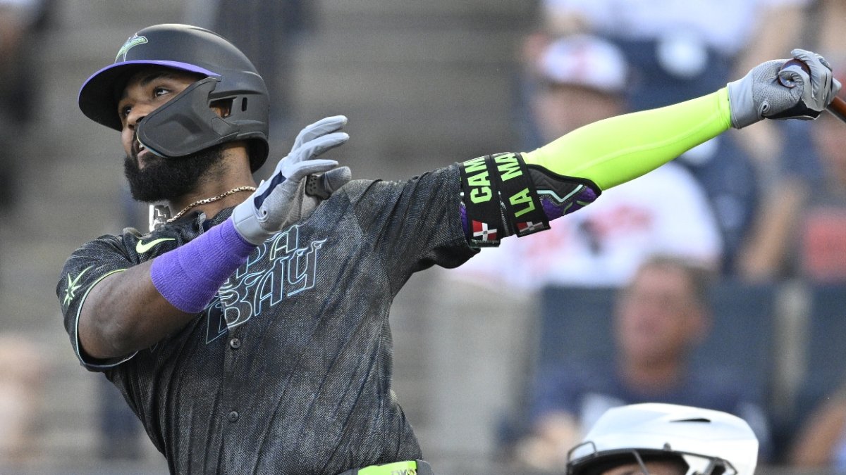 Junior Caminero conectó anoche dos jonrones e inició en grande 2da mitad