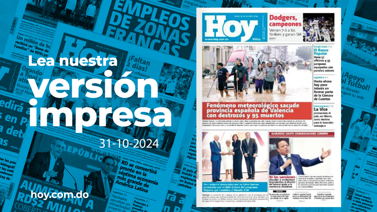 Edición impresa, jueves 31 de octubre de 2024