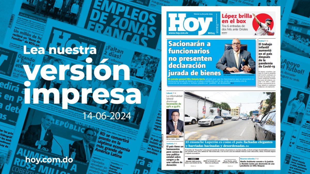 Edición impresa, viernes 14 de junio de 2024