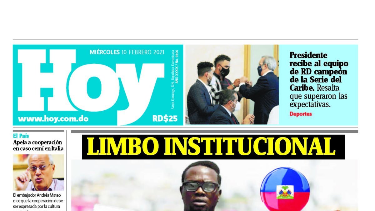 10_02_2021 HOY_MIERCOLES_100221_ El País1 A