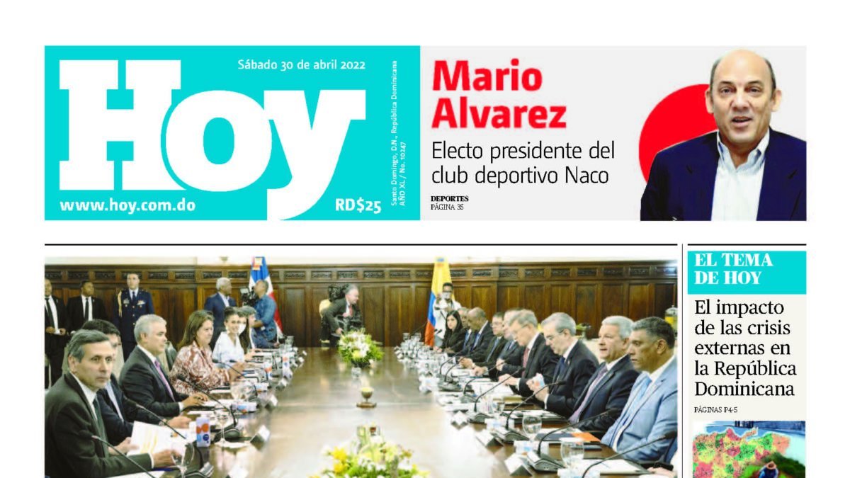Edición impresa, sábado 30 de abril de 2022