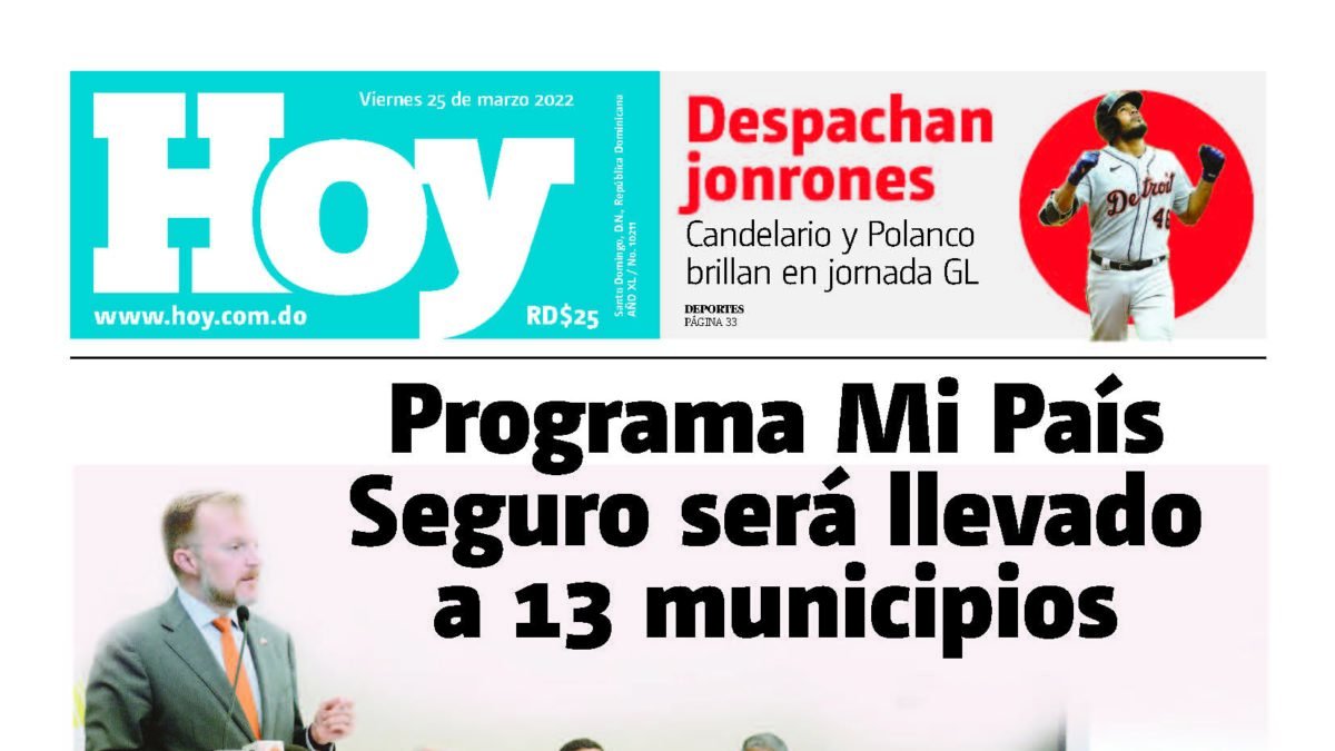 Edición impresa, viernes 25 de marzo de 2022