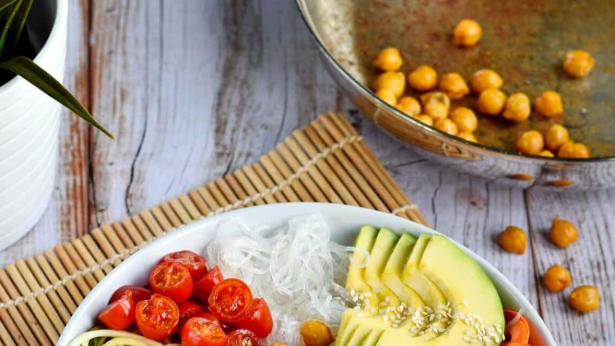 vegan-buddha-bowl-with-chickpeas-avocado-and-colorful-veggies-1148×1536
