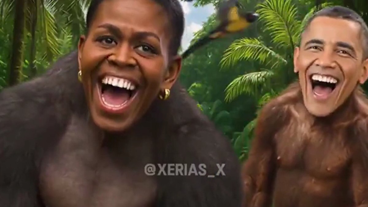 Trump publica un video donde representa a los Obama como monos