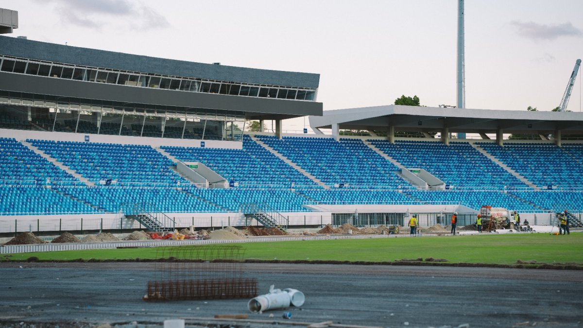 Así luce como van los trabajos en el Estadio Olímpico (Hoy/Cortesía Prensa Juegos).