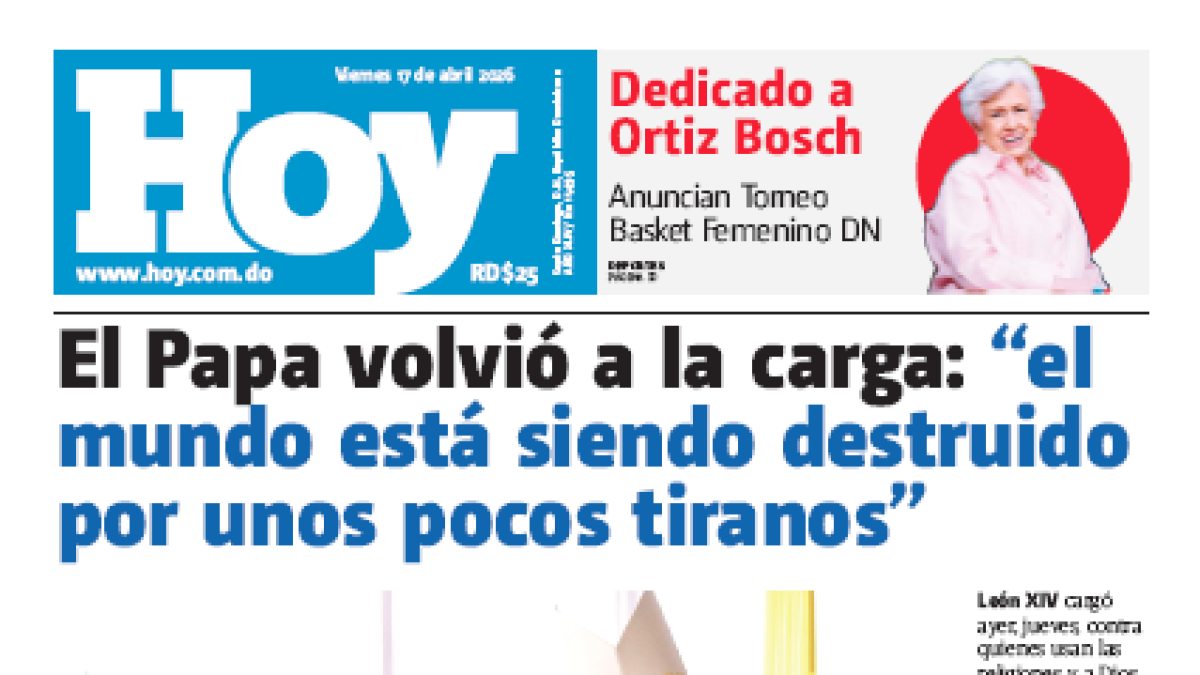 Edición Impresa, viernes 17 de abril de 2026