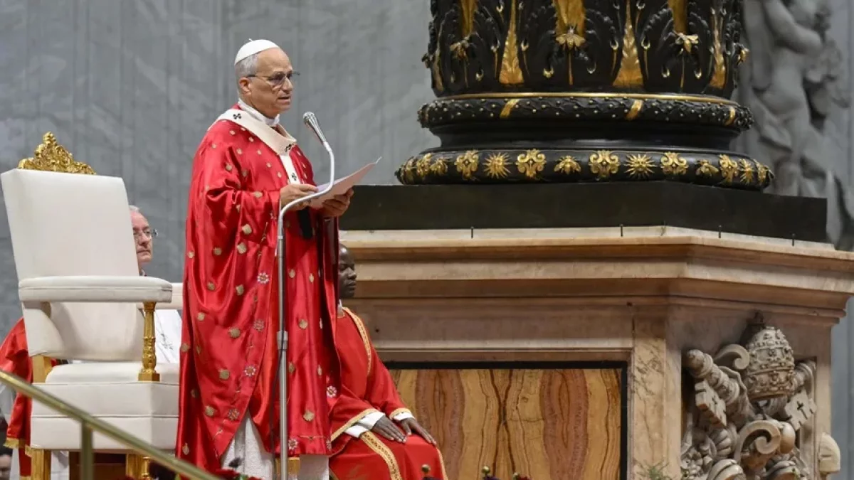 El papa León XIV, ayer en la basílica de San Pedro. EFE/EPA/Vatican Media