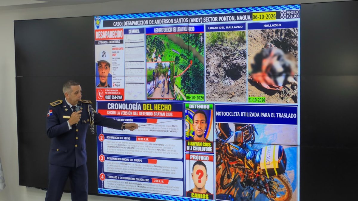 Policía Nacional investiga a hombre apresado por microtráfico por su vinculación con caso de joven hallado enterrado en Nagua