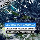 Una vaguada incrementará las posibilidades de precipitaciones en RD