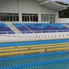 Así lucen los trabajos de remodelación de la piscina olímpica del Complejo Acuático en el Centro Olímpico Juan Pablo Duarte