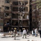 Zona afectadas por los bombardeos en Teherán, Irán.