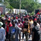 Trabajadores protestan en Puerto Príncipe, Haití.  EFE