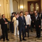 Marco Rubio se dirige a miembros de la Embajada de EE.UU. en RD. Fuente/Embajada.