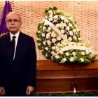    El expresidente Danilo Medina en guardia de honor.