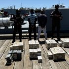 La cocaína incautada en las costas de Baní.