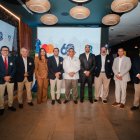 Desde la izquierda Robert Guerra, Edmundo Gracia, Franchesca Páez, Enrique Valverde, Luis Chanlatte, Esmarlin Mateo, Federico Lebrón, Enrique Rodríguez y Luis José Placeres.