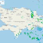 Primeras horas de la tarde del domingo se observan algunos ecos precipitables generadores de chubascos de corto tiempo en el litoral caribeño, producto del arrastre de humedad que genera el viento cálido del sureste.