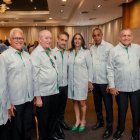 Parte de los integrantes del Pabellón Permanente del Pabellón de la Fama del Deporte Dominicano: Juan Niemen, José Rodríguez Conde, Niurca Herrera,  Rolando Guante, Dionisio Guzmán, entre otros.