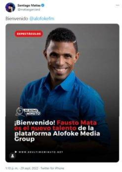 Fausto Mata entra a la plataforma de Santiago Matías,Fausto Mata entra a la plataforma de Santiago Matías