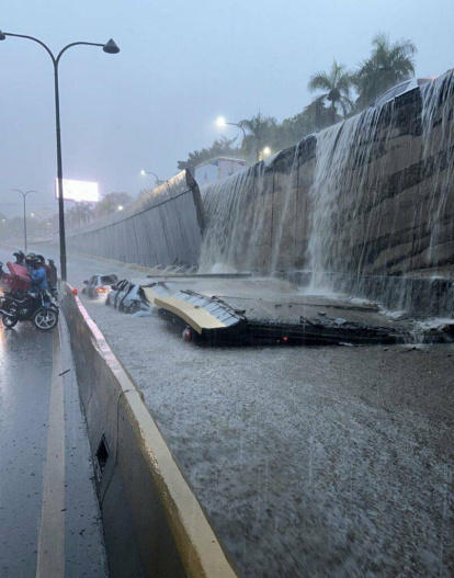 Túnel 27 de Febrero durante la tragedia,Túnel 27 de Febrero durante la tragedia