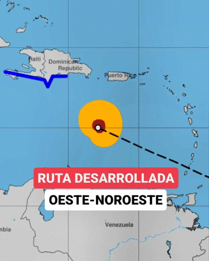 Así sería la trayectoria del huracán Beryl en República Dominicana,Así sería la trayectoria del huracán Beryl en República Dominicana