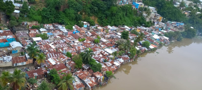 El río Ozama este miércoles. Foto| José de León.