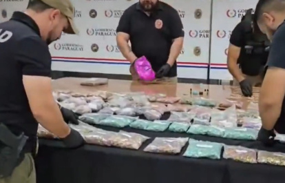 La droga estaba en maletas.