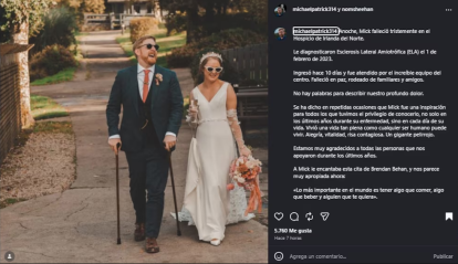 Naomi Sheehan fue quien dio a conocer que Michael Patrick falleció en Irlanda. (Instagram)