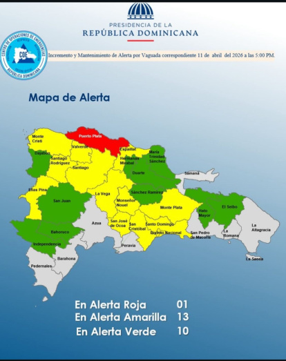 El COE emitió alertas por lluvias intensas, tormentas eléctricas y ráfagas de viento en varias provincias del país.