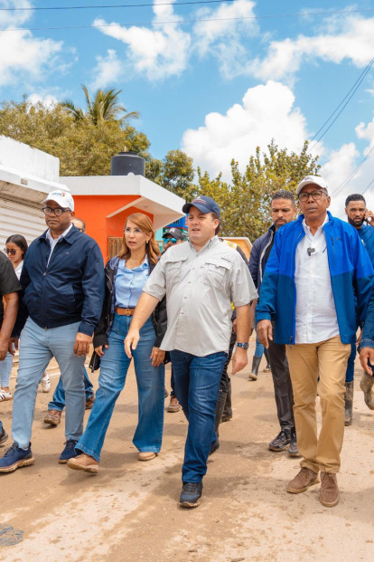 Durante el recorrido por zonas afectadas