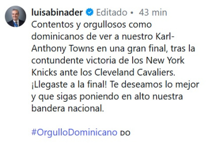 Mensaje de Luis Abinader
